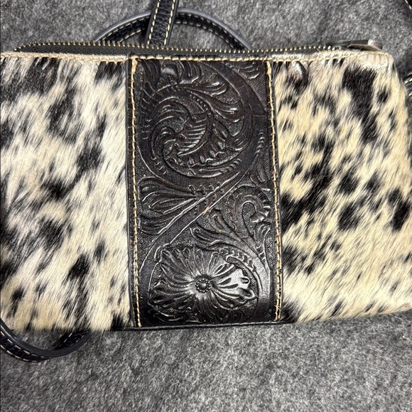 Montana West Black and Cream Crossbody Bag with Animal Print - Picture 8 of 8